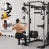 Power Cage Height Adjustable Squat Rack Home Gym Power Tower...