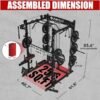 Mikolo Smith Machine, 2000LB Multifunctional Squat Rack with...