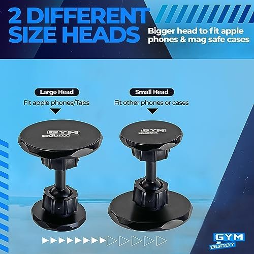Gym Buddy Magnetic Phone Mount for Gym Premium Quality - Hea...