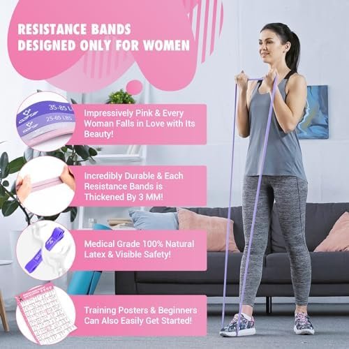 Pull Up Resistance Bands for Women, Thicken Dark Purple Pull...