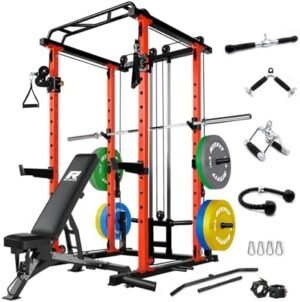 RitFit Multi-function Squat Rack Power Cage PPC03 with Cable...