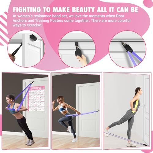 Pull Up Resistance Bands for Women, Thicken Dark Purple Pull...