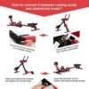 Goplus 4 in 1 Folding Rowing Machine, AB Crunch Workout Mach...