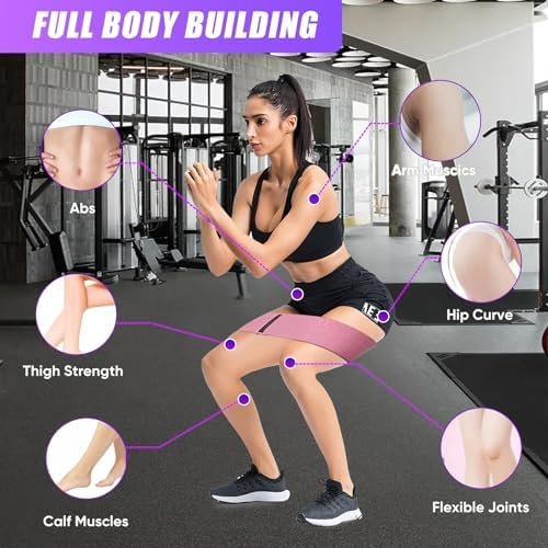 Fabric Resistance Bands Set,Exercise Bands for Legs and Boot...