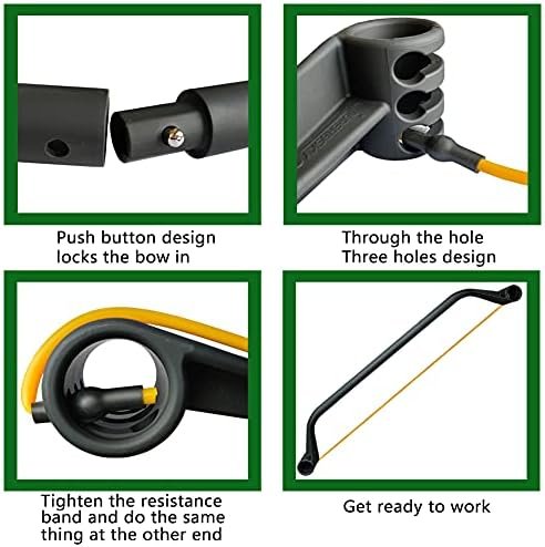 Bow Portable Bar System and Home Gym Resistance Bands for Fu...