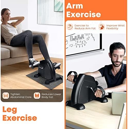 Mini Exercise Bike, AGM Under Desk Bike Pedal Exerciser Foot...