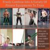Portable Extra Heavy Home Gym Resistance Band Bar Set with 4...