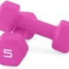 WF Athletic Supply Neoprene Dumbbell Set, Non-Slip, Hex Shap...