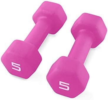 WF Athletic Supply Neoprene Dumbbell Set, Non-Slip, Hex Shap...