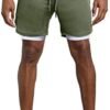 Leidowei Men's 2 in 1 Workout Running Shorts Lightweight Tra...