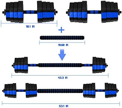 VIVITORY Dumbbell Sets Adjustable Weights, Free Weights Dumb...