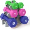 WF Athletic Supply Neoprene Dumbbell Set, Non-Slip, Hex Shap...