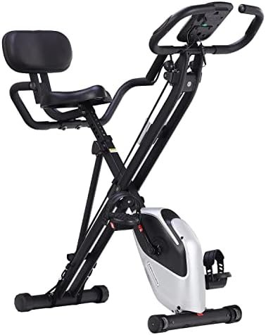 Foldable Fitness Exercise Bike, Magnetic Folding Indoor Exer...