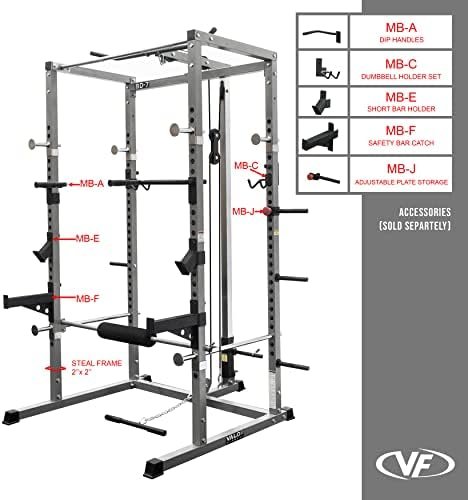 Valor Fitness BD-7 Power Rack - Squat Rack and Bench Press P...