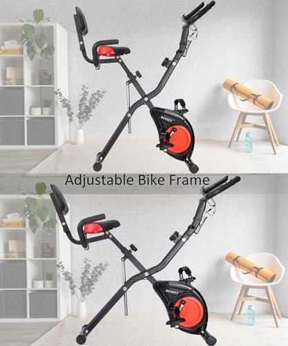 YYFITT 3-In-1 Exercise Bikes for Home | Folding Stationary B...