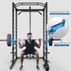 Power Cage with Lat Pulldown Multi-Functional Squat Rack and...