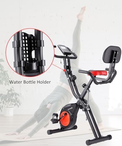 YYFITT 3-In-1 Exercise Bikes for Home | Folding Stationary B...