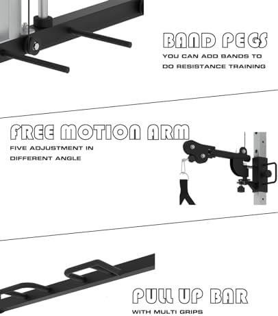 Smith Machine Home Gym, Squat Rack Power Cage Rack with Smit...