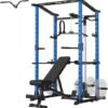 ER KANG Power Cage with Weight Bench, 1200LBS Power Rack wit...