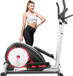 ANCHEER Elliptical Machine, Eliptical for Home Use with Puls...
