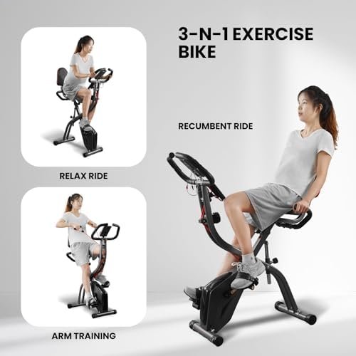 Exercise Bike 4 IN 1 Stationary Bike Recumbent Exercise Bike...