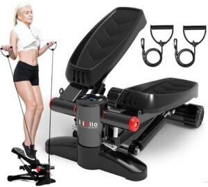 Stair Stepper with Resistance Bands, Stair Stepper for Home,...
