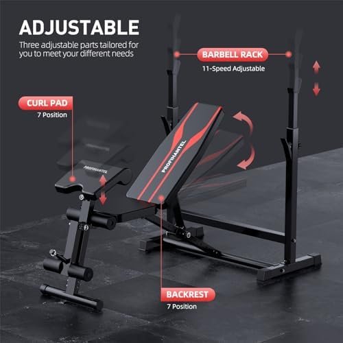 Adjustable Weight Bench, Olympic Workout Bench, Bench Press ...