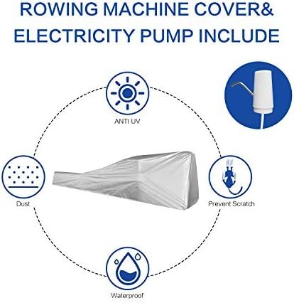 Rowing Machine for Home Use,Water Resistance Natural Red Wal...