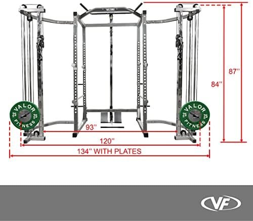 Valor Fitness BD-11 Heavy Duty Power Rack/Squat Rack w/Chrom...
