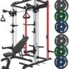 Smith Machine Home Gym, Squat Rack Power Cage Rack with Smit...