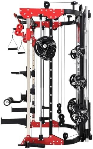 Altas Strength Home Gym Smith Machine with Pulley System Gym...