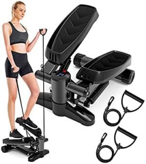 Stepper, Mini Stair Steppers with Resistance Bands, Aerobic ...