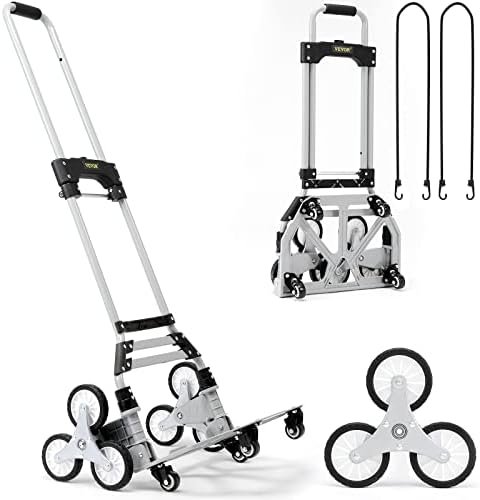 VEVOR Stair Climbing Cart, 220 lbs Load Capacity, Foldable H...