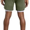 Leidowei Men's 2 in 1 Workout Running Shorts Lightweight Tra...