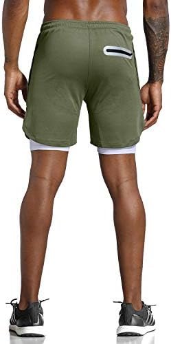 Leidowei Men's 2 in 1 Workout Running Shorts Lightweight Tra...