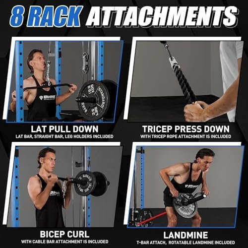 ER KANG Power Cage with Weight Bench, 1200LBS Power Rack wit...