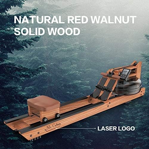 Rowing Machine for Home Use,Water Resistance Natural Red Wal...