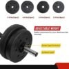 66 lbs Adjustable Dumbbell Sets 2 in 1 Free Weights Dumbbell...