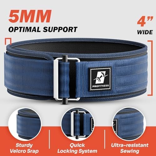 ProFitness Weightlifting Belt for Men & Women - 4'' Wide Aut...