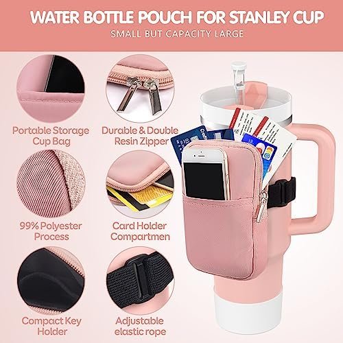 8PCS Water Bottle Pouch for Stanley Cup Fanny Pack Accessori...