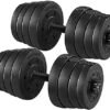 Yaheetech 66LB Adjustable Exercise & Fitness Dumbbells Set D...