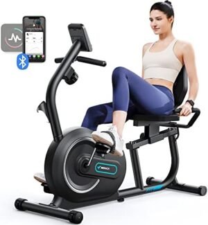 MERACH Recumbent Exercise Bike for Home with Smart Bluetooth...
