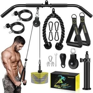Fitness LAT and Lift Pulley System Gym - Upgraded LAT Pull D...