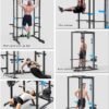 Power Cage with Lat Pulldown Multi-Functional Squat Rack and...