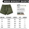 Leidowei Men's 2 in 1 Workout Running Shorts Lightweight Tra...