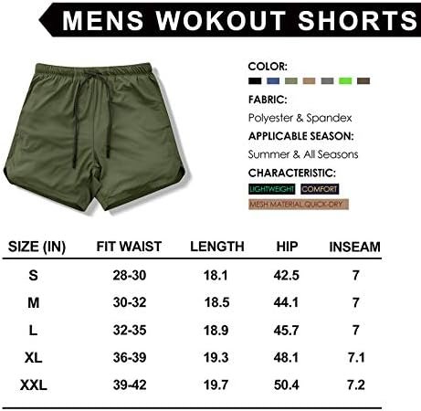 Leidowei Men's 2 in 1 Workout Running Shorts Lightweight Tra...