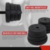 66 lbs Adjustable Dumbbell Sets 2 in 1 Free Weights Dumbbell...