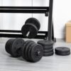 66 lbs Adjustable Dumbbell Sets 2 in 1 Free Weights Dumbbell...