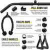 Fitness LAT and Lift Pulley System Gym - Upgraded LAT Pull D...