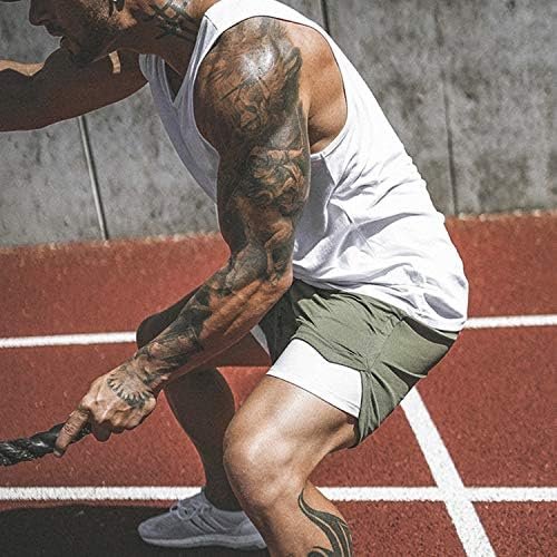 Leidowei Men's 2 in 1 Workout Running Shorts Lightweight Tra...